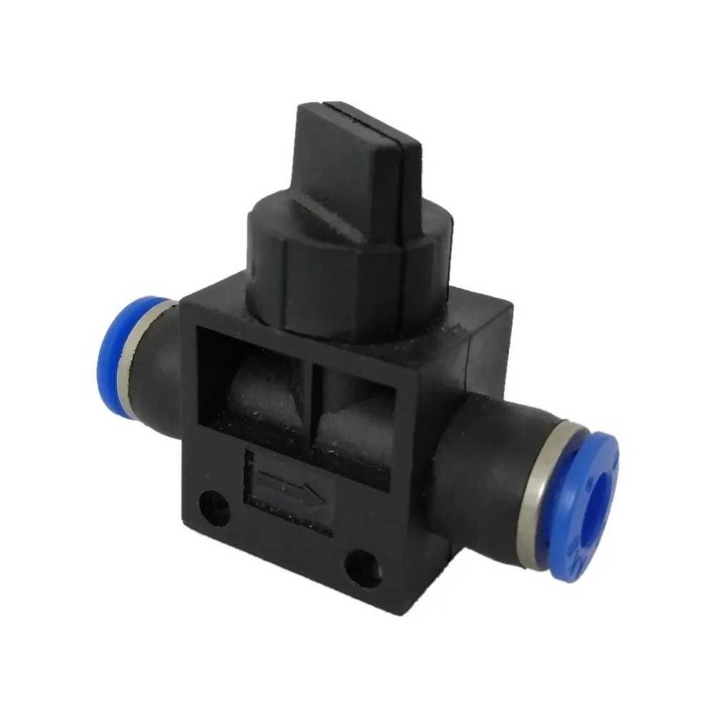 Válvula Neumática Mod: HVFF06-06 de Cierre 6mm conexión Rápida Tubo-Tubo