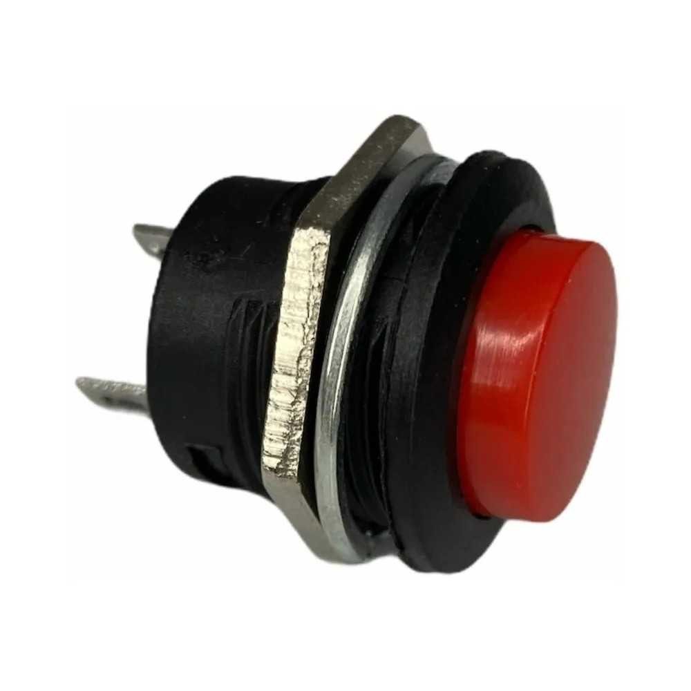 100 Botones Pulsadores Push Button On 2 Pines Na Mediano ROJO Plastico