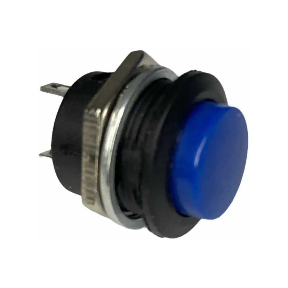 100 Botones Pulsadores Push Button On 2 Pines Na Mediano AZUL Plastico