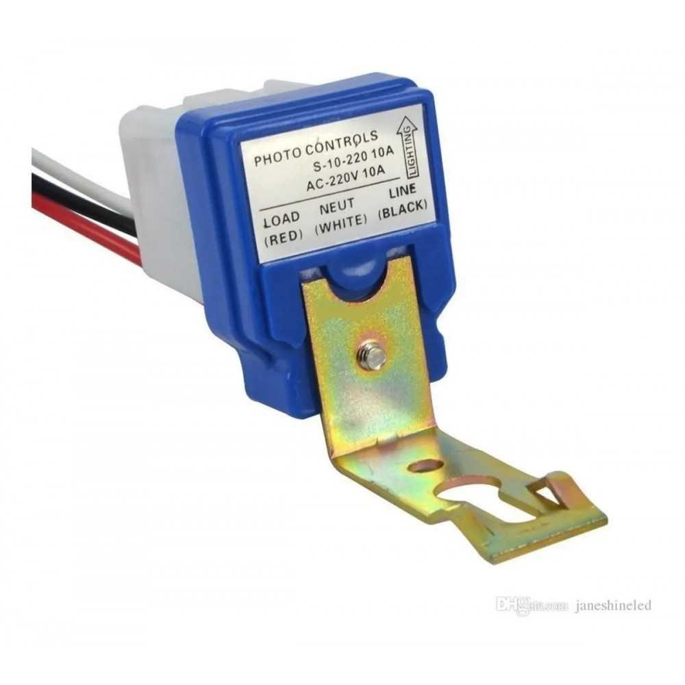 Fotocelda Célula Interruptor Automático Encendido Lámparas AC-220V 10A Mod: AS-10-2200