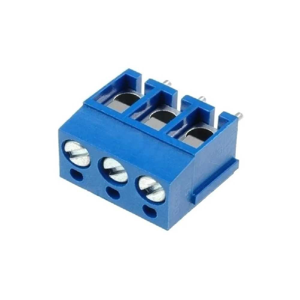 Bornera Clema Para Circuito Impreso De Tres Terminales Con Tornillo