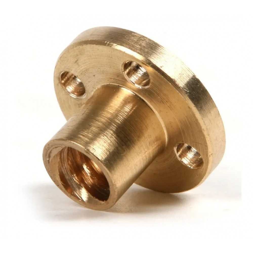 Tuerca Brida De Bronce T8 Para Espárrago Tornillo De Avance De 8 Mm