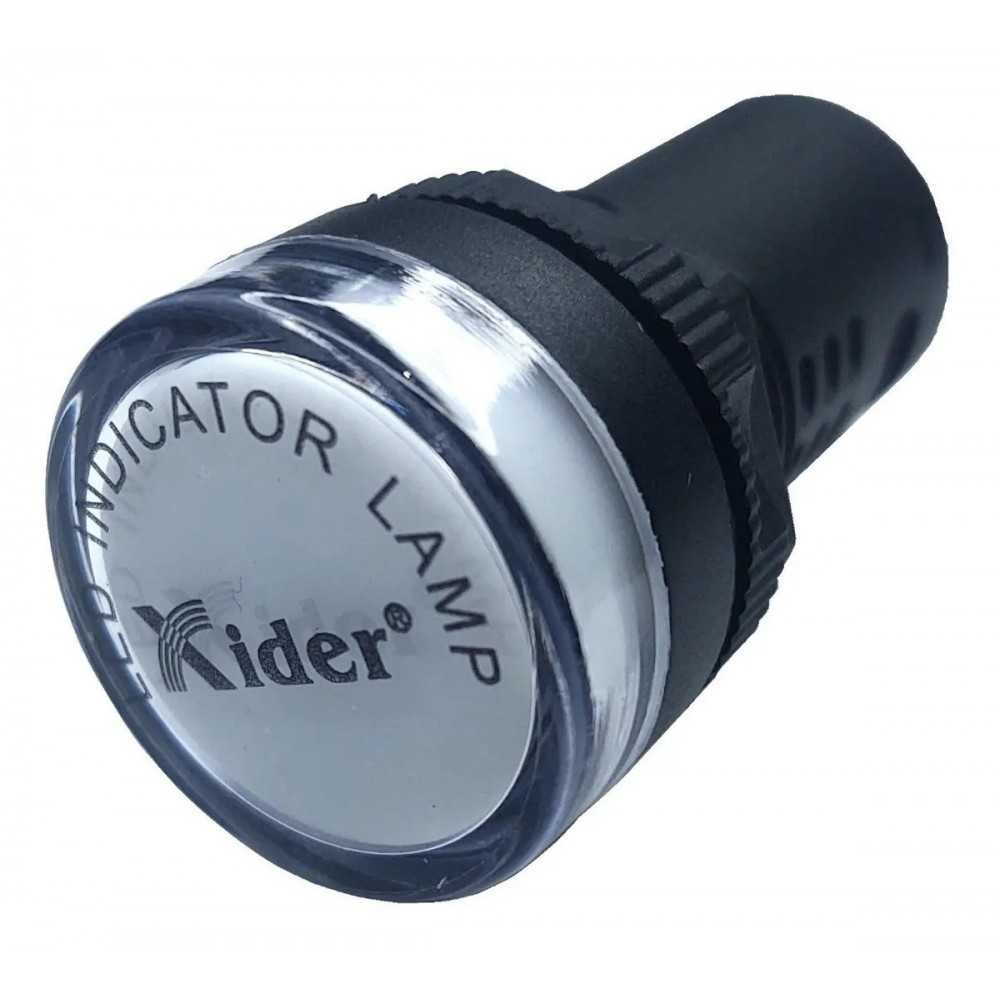 Lampara Indicadora Luz Piloto 110V AC BLANCA Empotrable 22mm