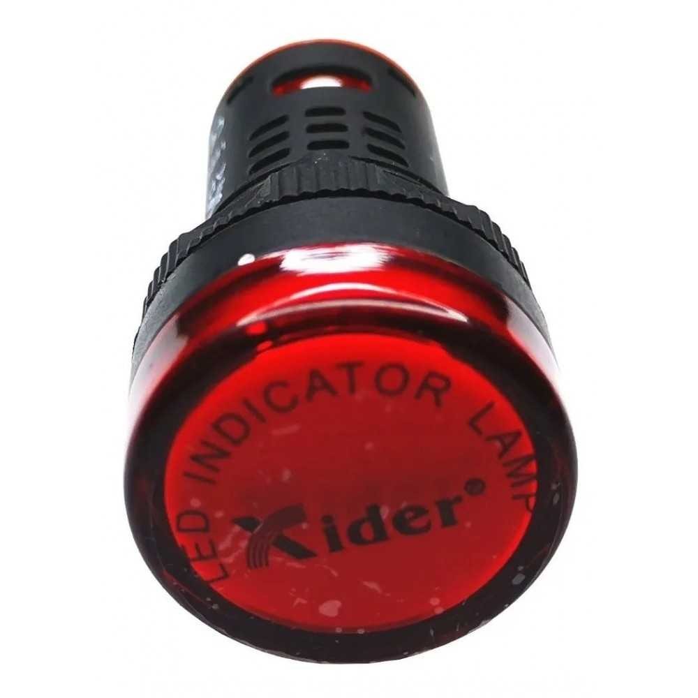 Lampara Indicadora Luz Piloto 220V AC ROJO Empotrable 22mm