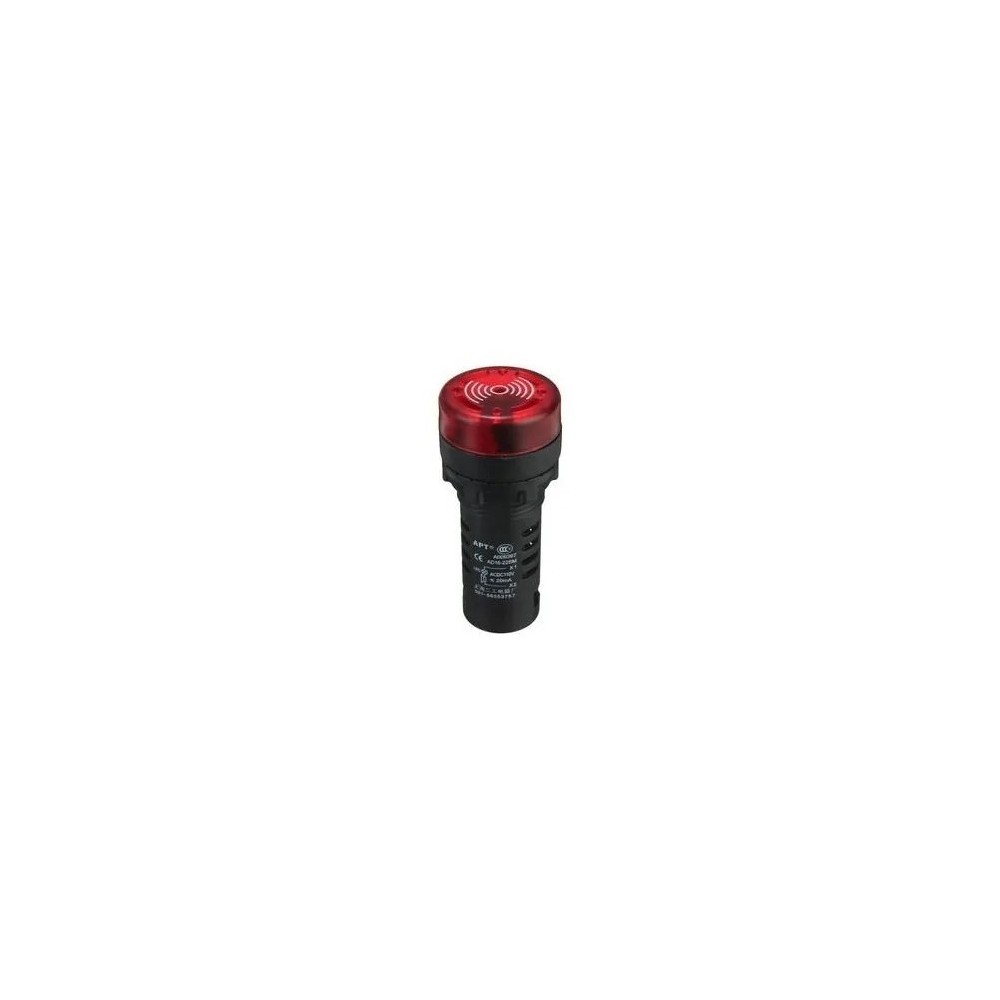 Lámpara Indicador Rojo Tablero Alarma Sonora 24V AD16-22SM Buzzer Sirena Seguiridad