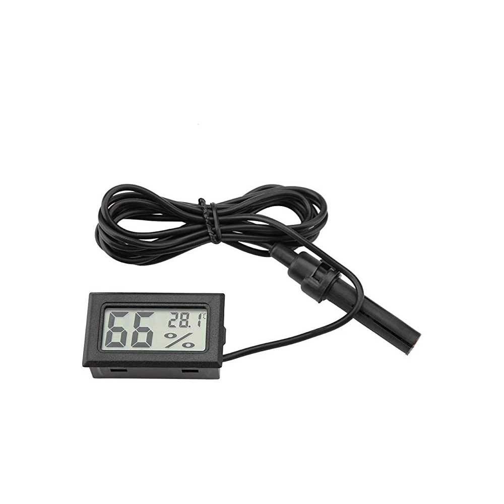Mini Termómetro Digital LCD Higrómetro Sensor De Temperatura Negro