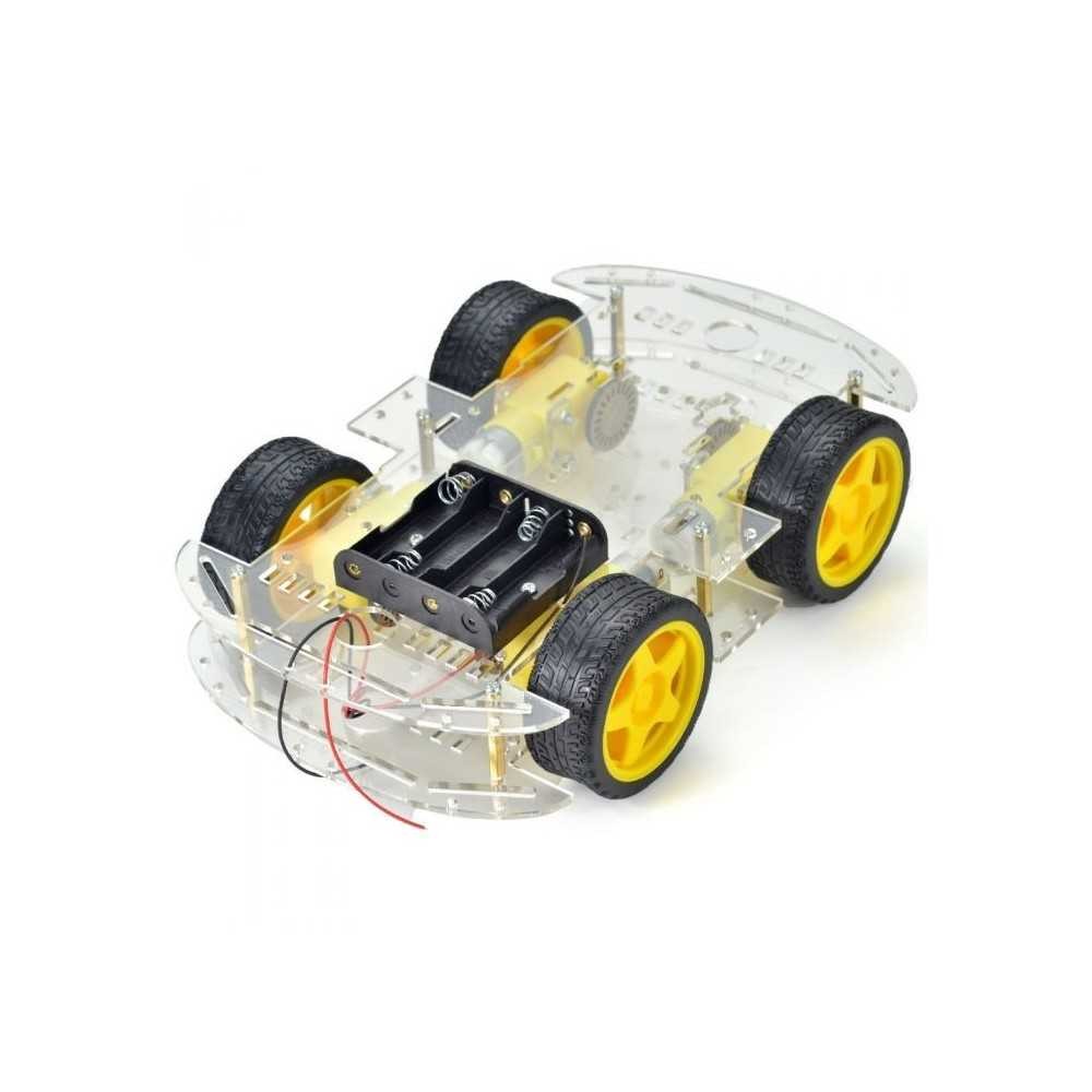 Kit Chasis De Carro Robot 4 Llantas Para Proyectos Arduino.