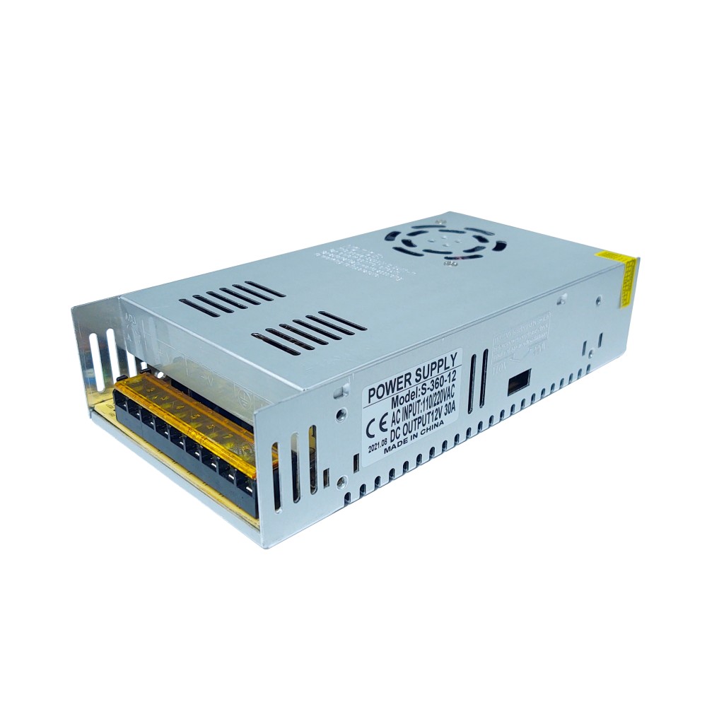 Eliminador Transformador Fuente Poder Driver 12V 30A 360W Mod: S-360-12
