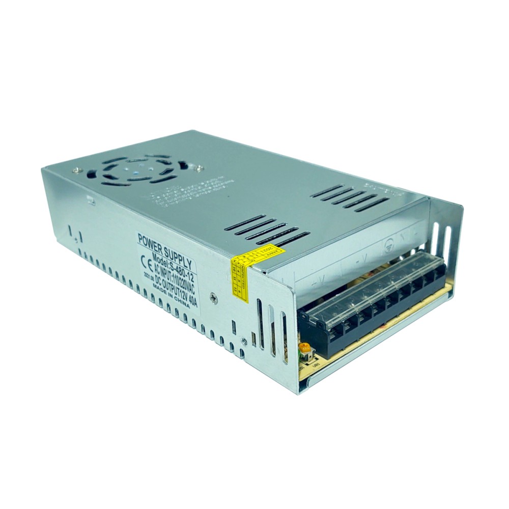 Eliminador Transformador Fuente Poder Driver 12V 40A 480W Mod: S-480-12