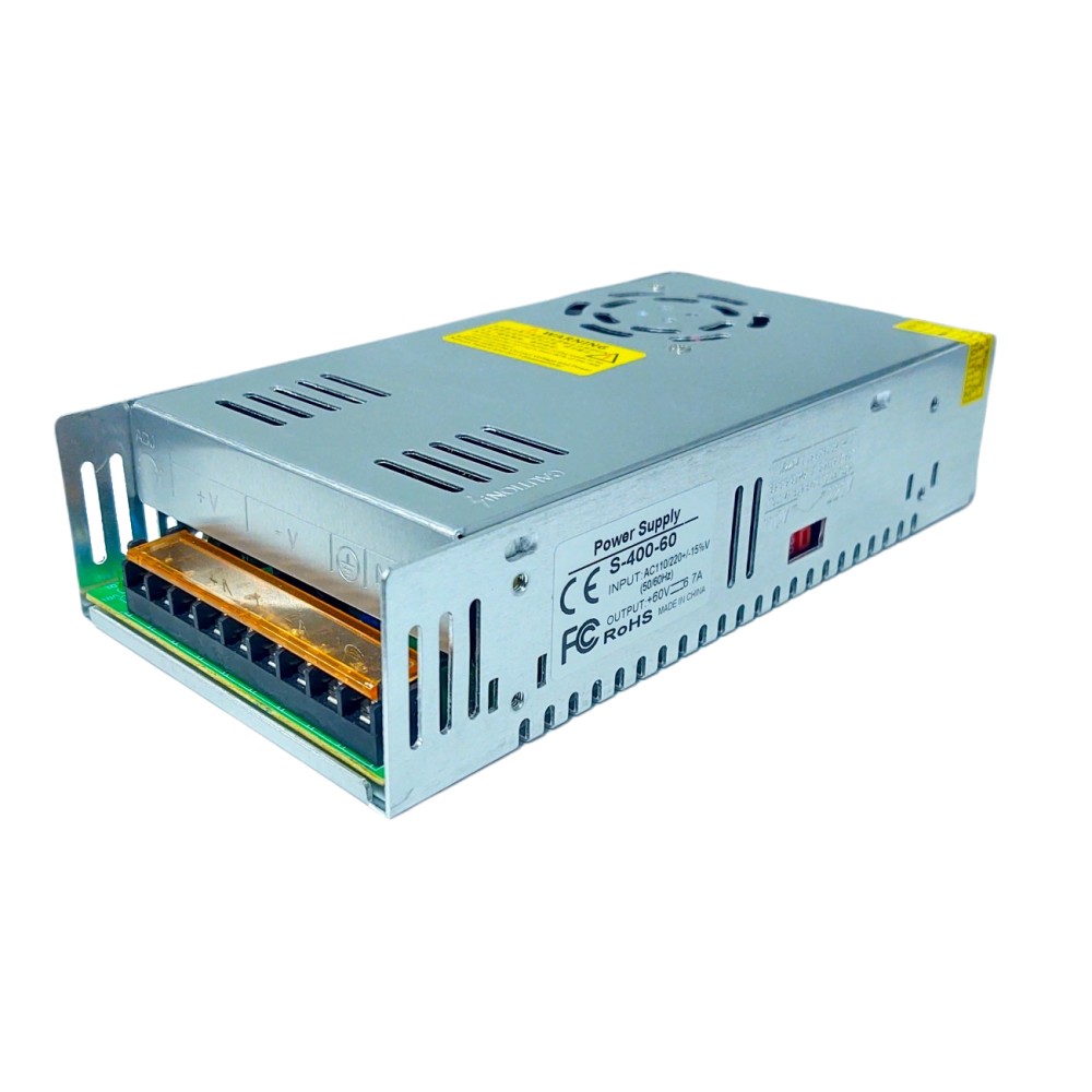 Eliminador Transformador Fuente Poder Driver 60V 6.7A 400W Mod: S-400-60