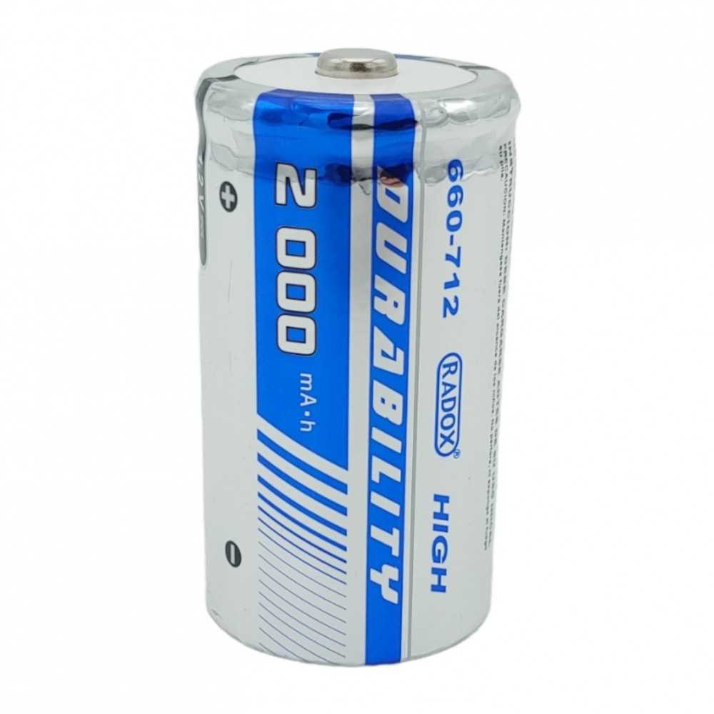 Pila Batería Radox Recargable Mod: 660-712 1.2V 2000mAh Tipo D