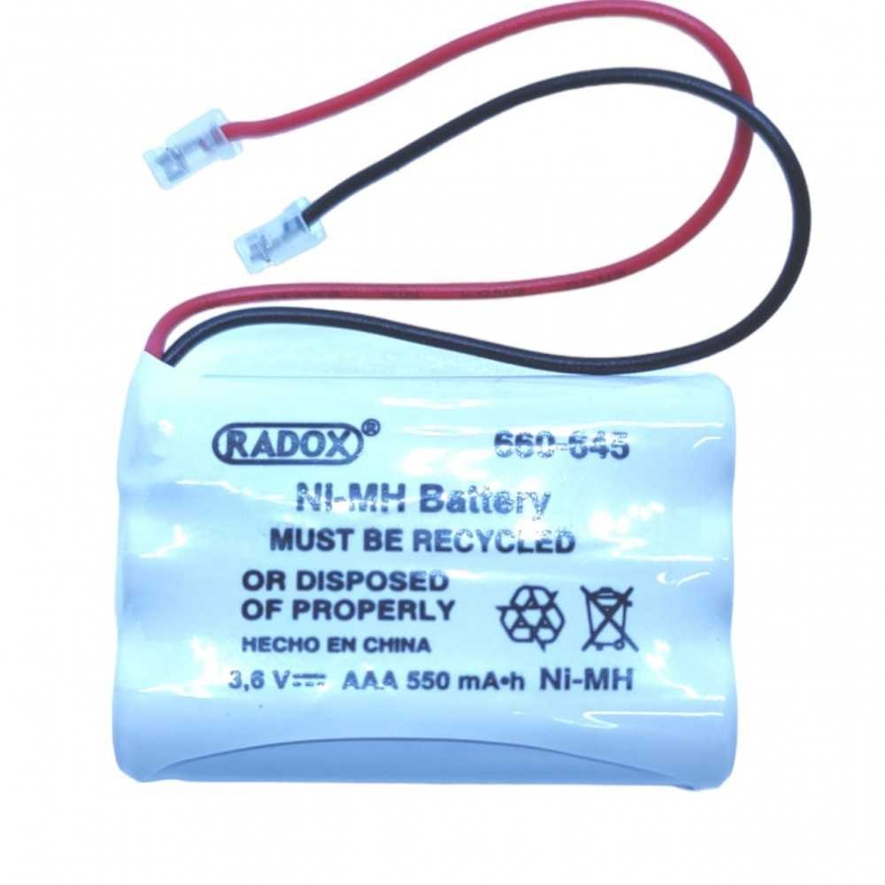 Pila Batería Radox Recargable Mod: 660-645 3.6V 550mAh 3 x AAA Ni-Mh Para Teléfono Inalámbrico