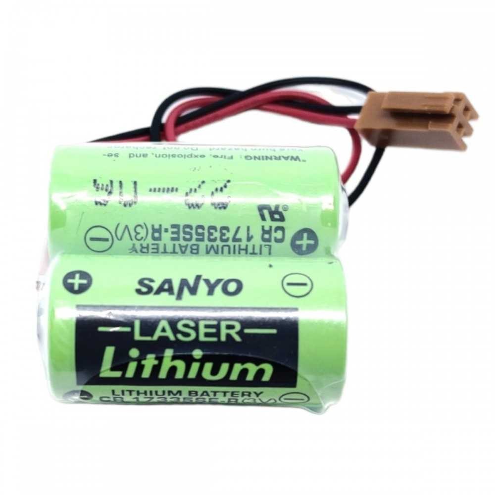 Pila Batería Sanyo 17335 Mod: BAT6V1 2CR17335SE-R 3V Conector Marrón