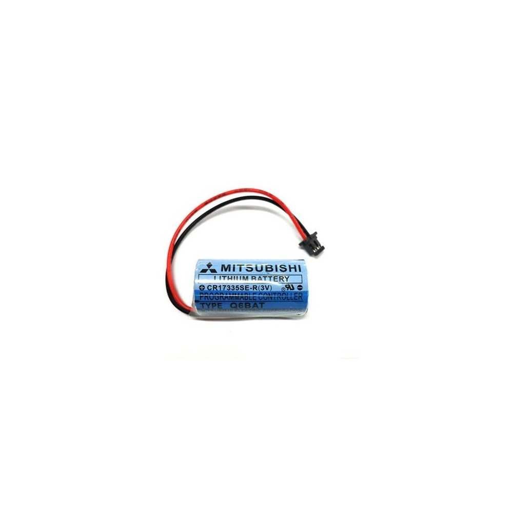 Pila Batería MITSUBISHI Mod: Q6BAT 17335 CR17335SE-R/ 3V Conector Negro Pequeño Para PLC
