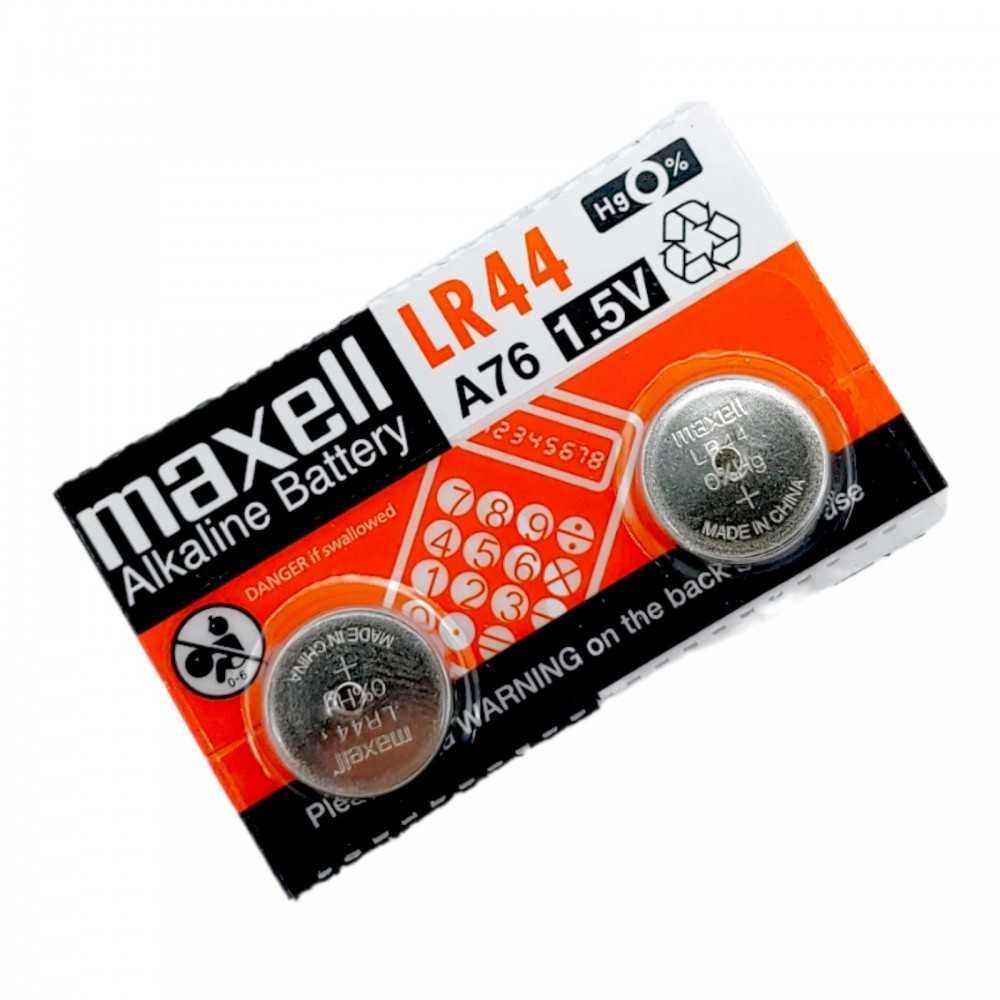 2x Pila Batería Maxell Mod: LR44 A76 1.5V 110mAh Tipo Botón