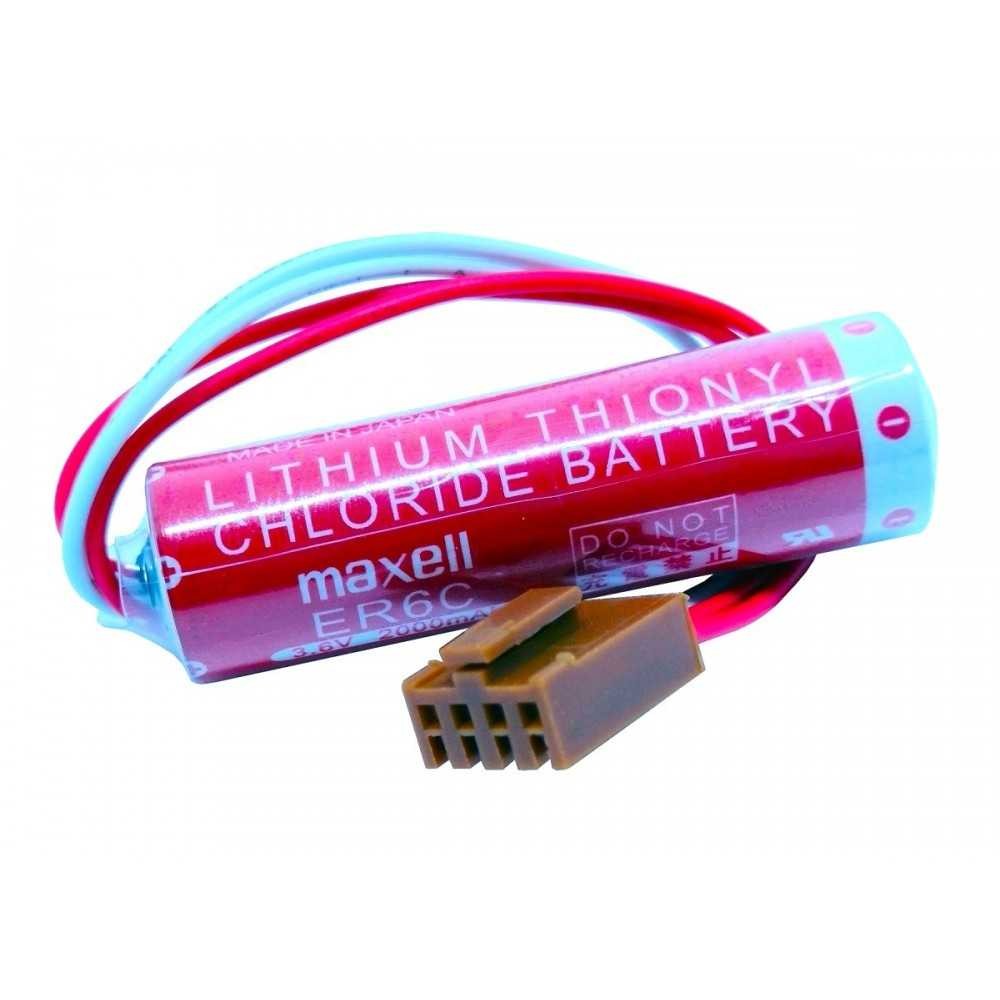 Pila Batería Maxell Mod: ER6C 3.6V 2000mAh Conector Marrón Para Mitsubishi Fx F2-40bl