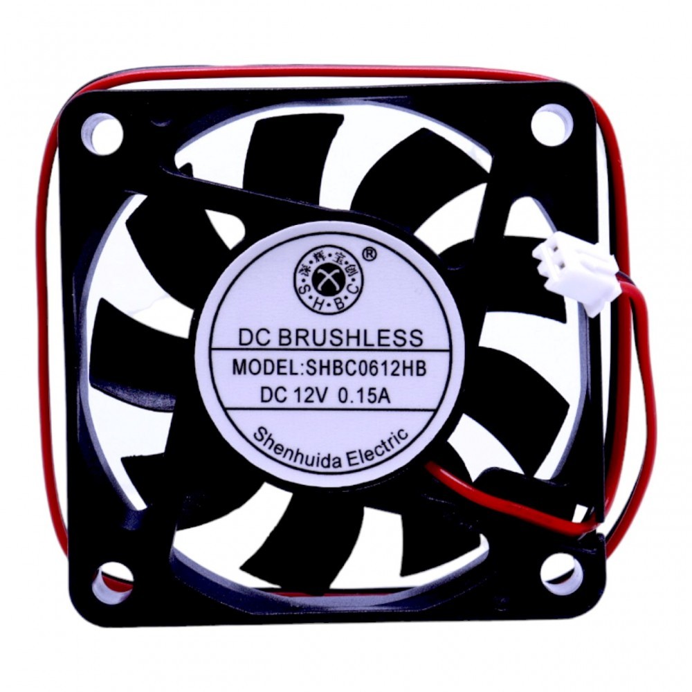 Ventilador DC Brushless Mod SHBC0612HB 12V 0.15A 60mm x 60mm x 15mm conector blanco 2 pines