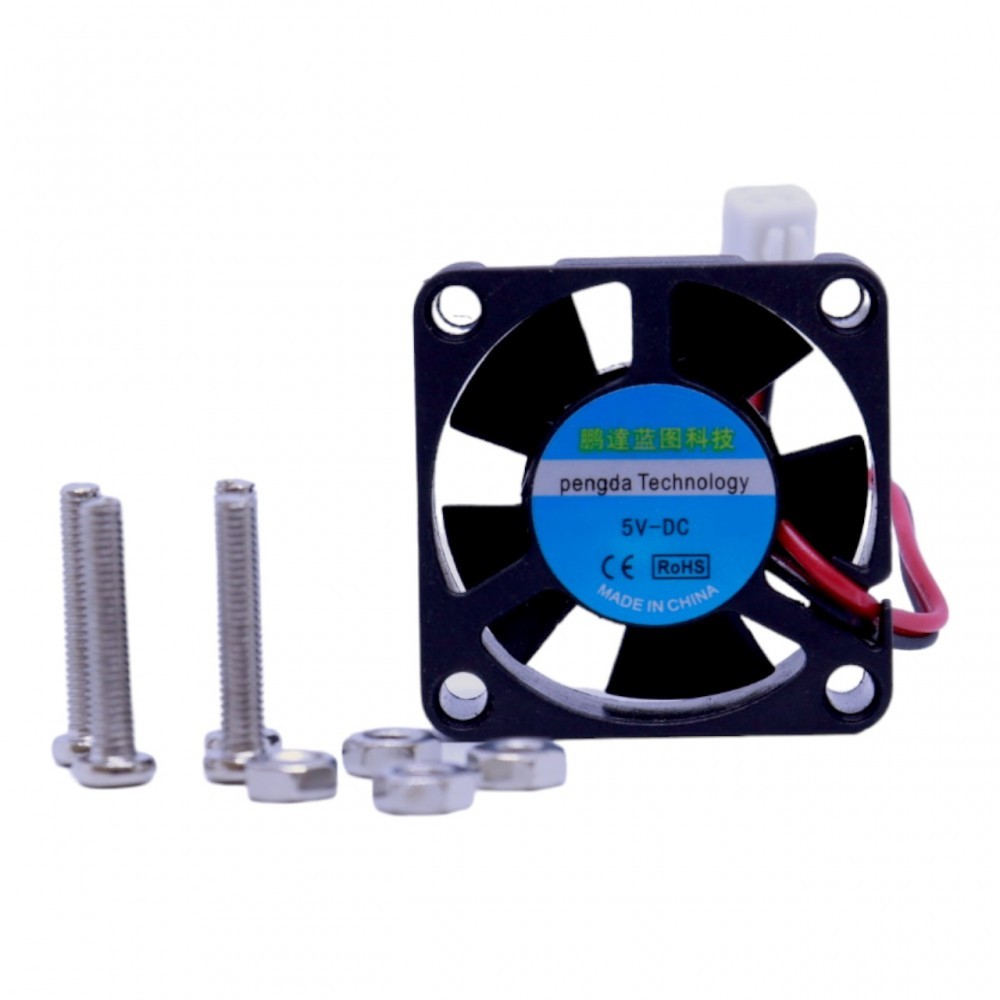 Ventilador Pengda Tegnology 5V 30mm x 30mm x 10mm Con Tornillos Tuercas Conector Blanco 2 pines
