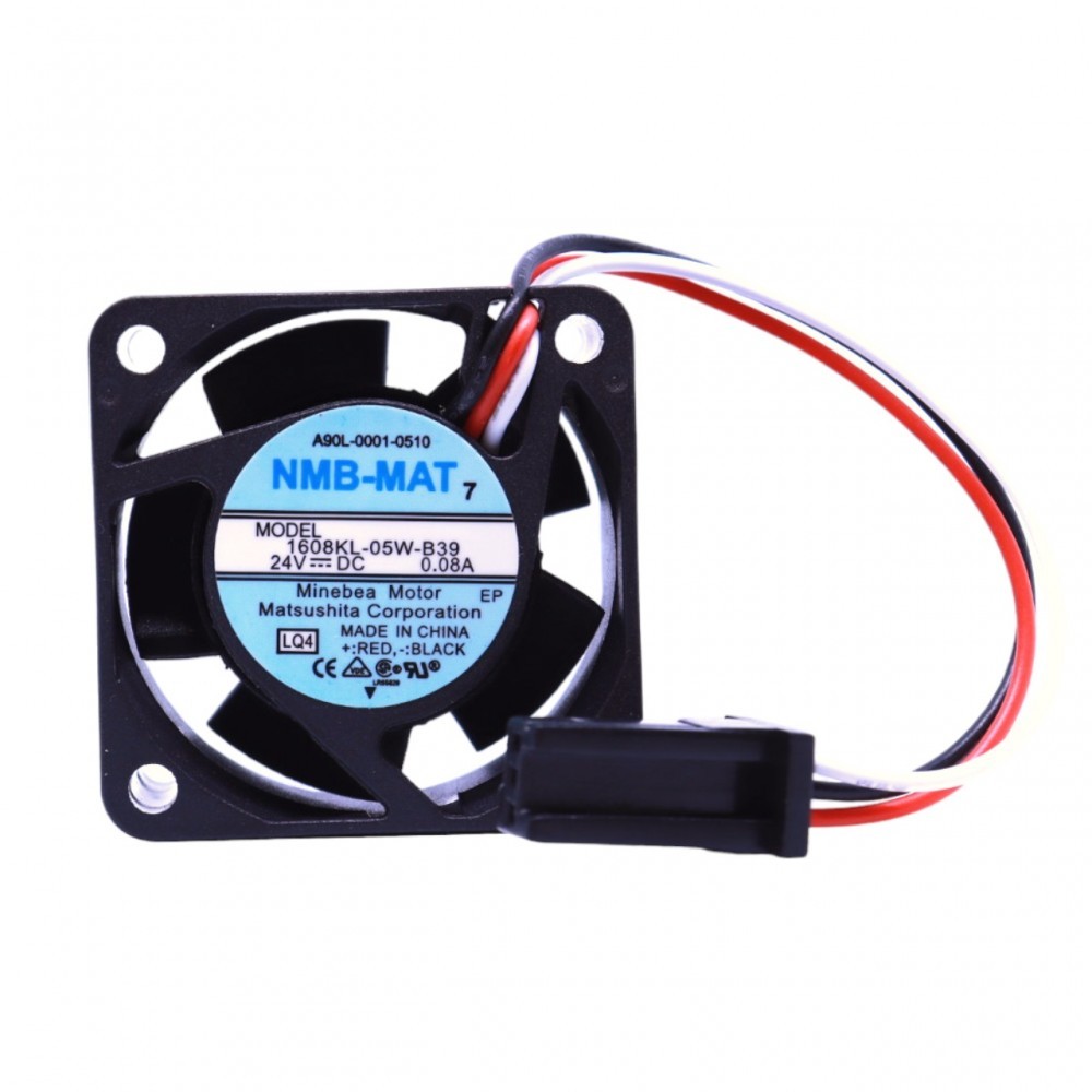 Ventilador NMB-MAT 7 1608KL-05W-B39 (A90L-0001-0510) 24V 0.08A 40mm x 40mm x 20mm Conector Negro 3 Pines