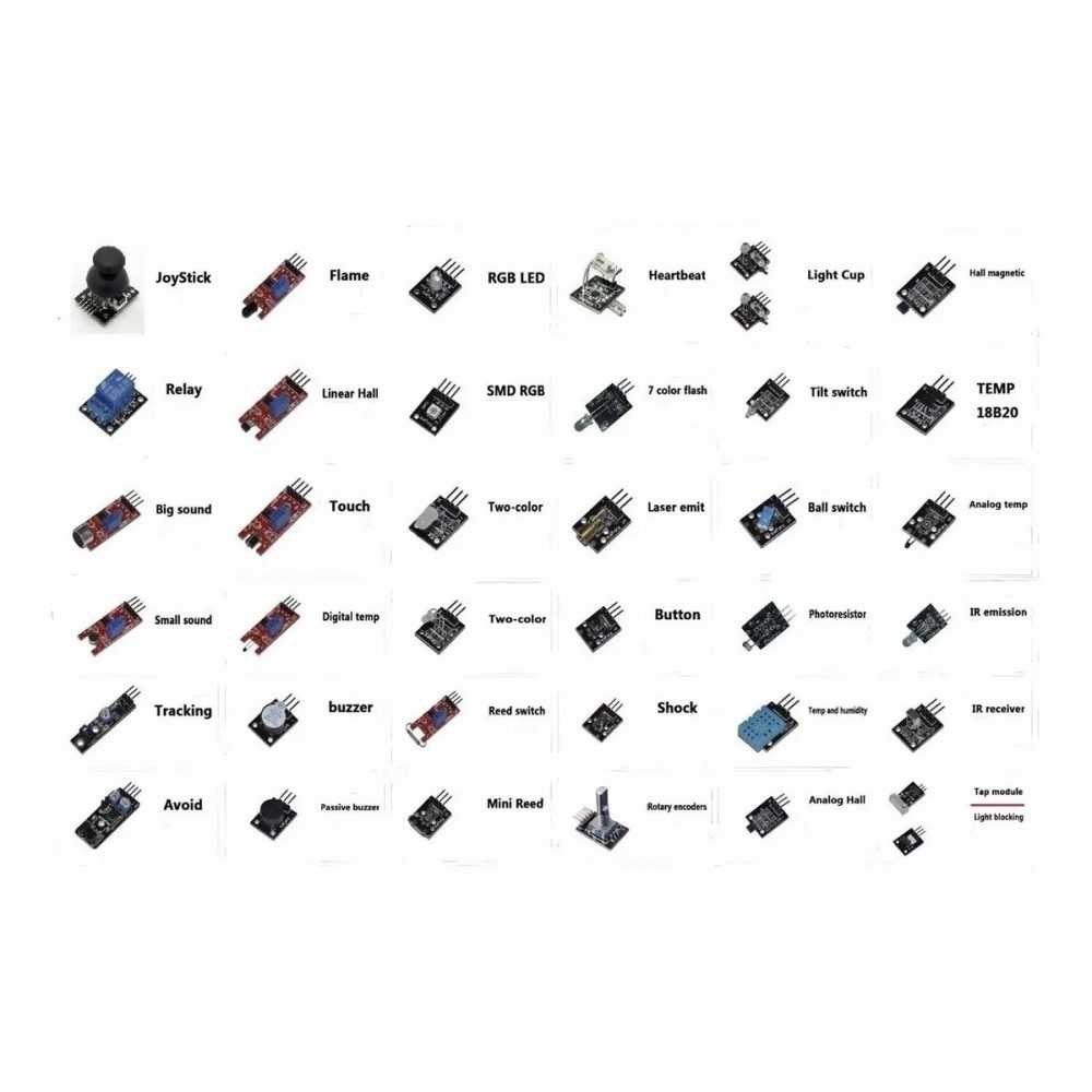 Kit De 37 Sensores Arduino Raspberry PIC AVR