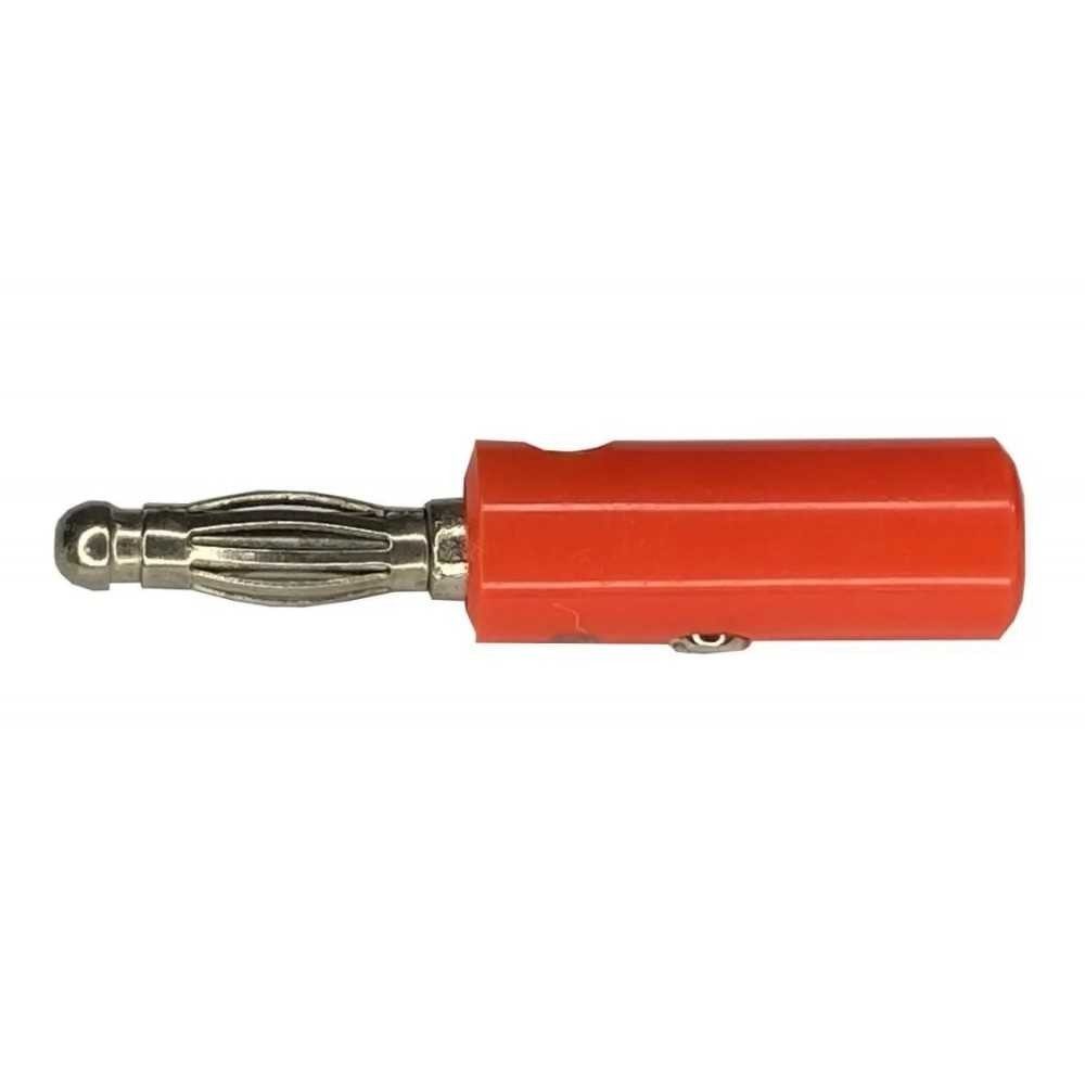 Conector Plug Tipo Banana Macho Rojo