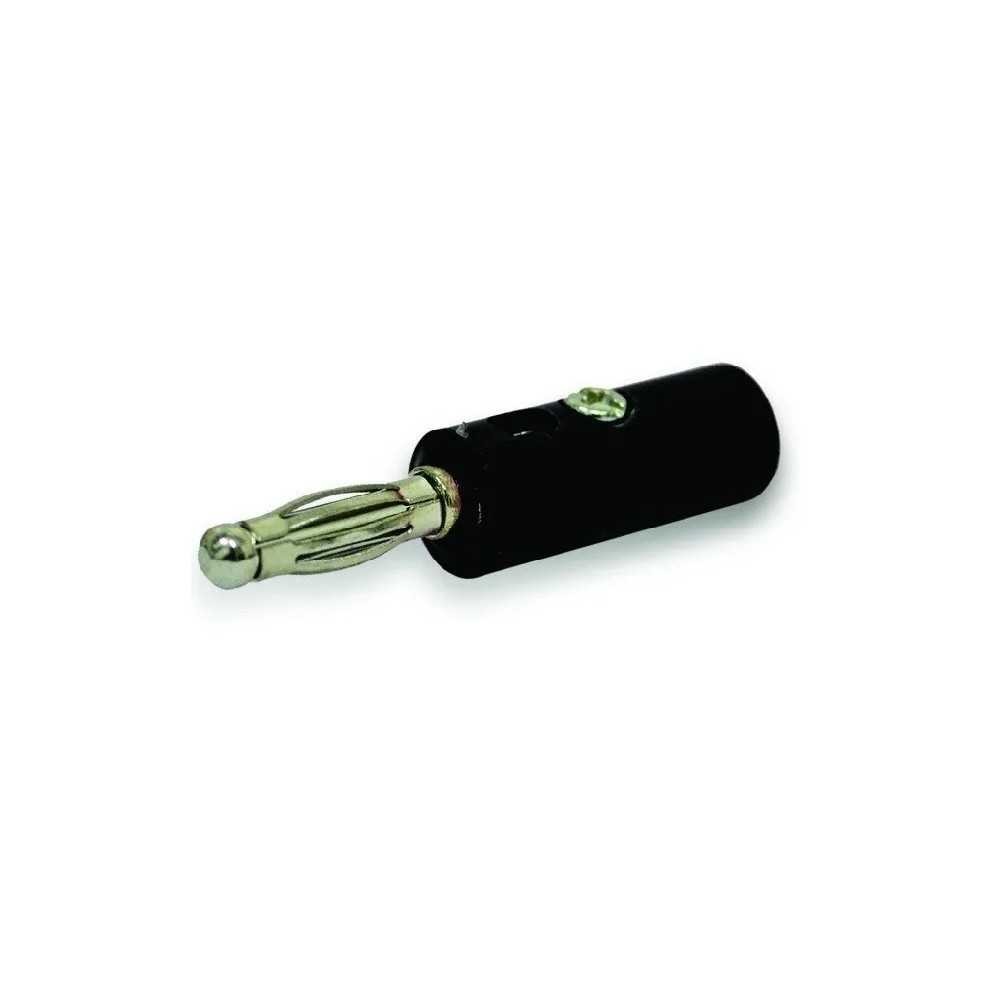 Conector Plug Tipo Banana Macho Negro