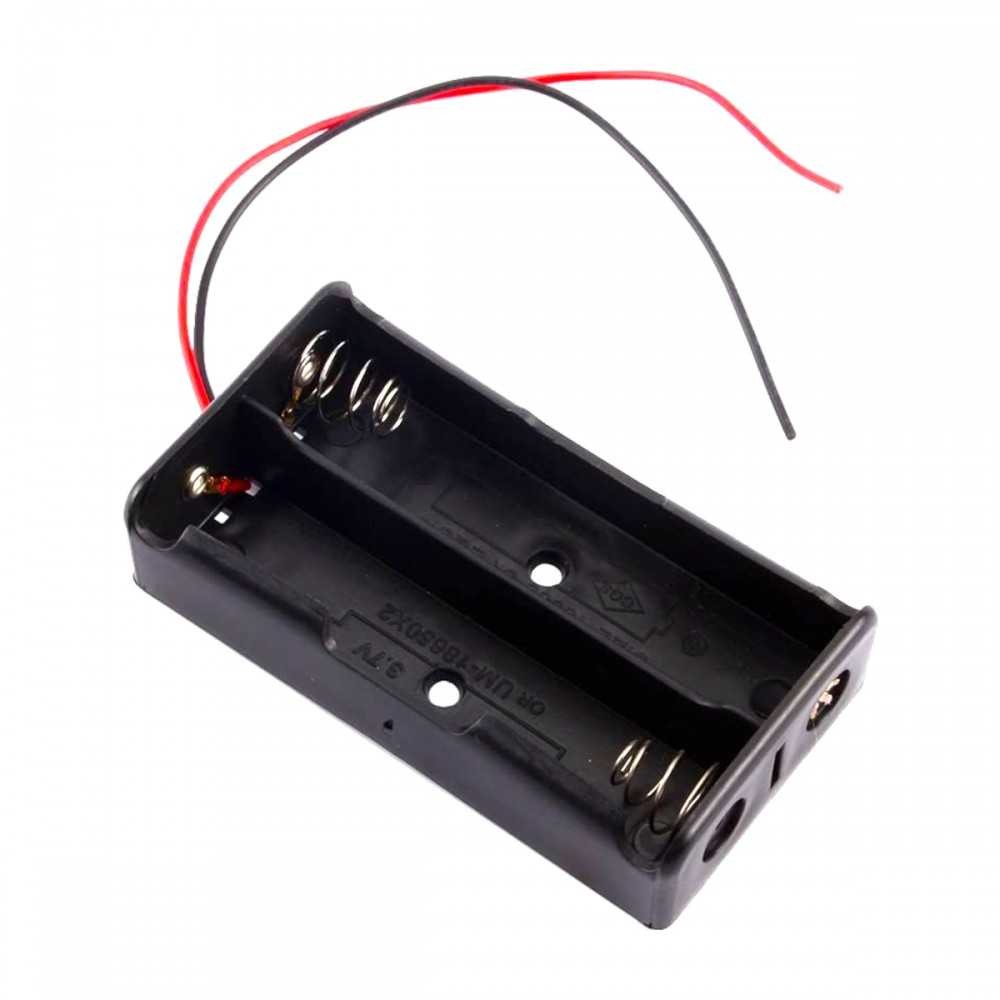 Portapilas Mod: 18650X2 Base para 2 piezas 18650 Sin Plug Li-ion Ion De Litio