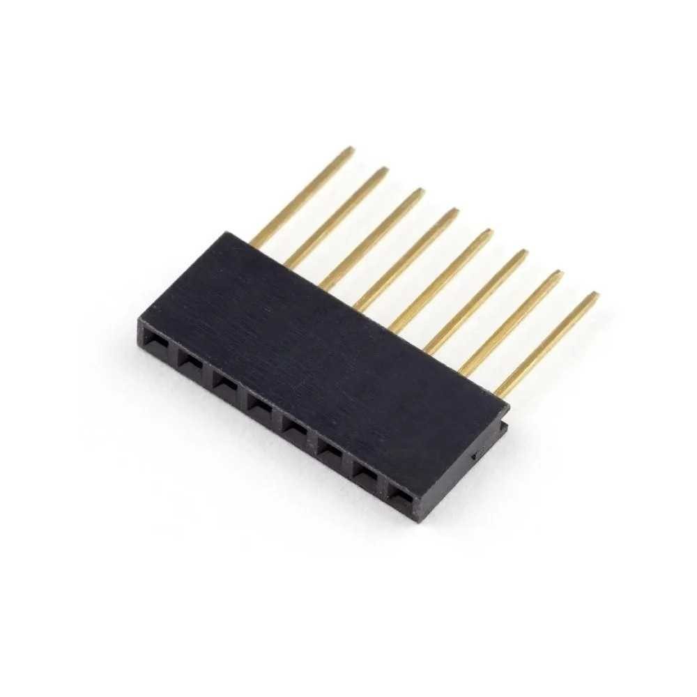 Tira Header Conector De 8 Pines Hembra Apilable Para Arduino
