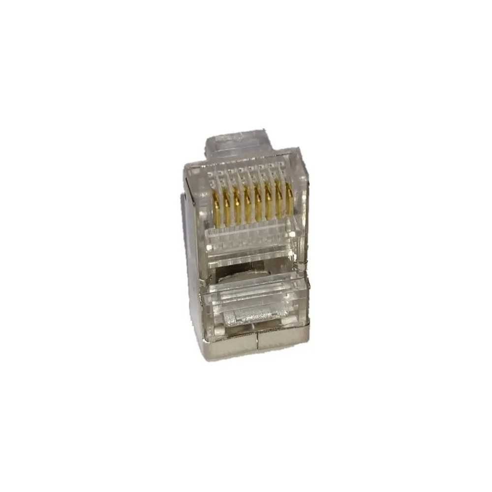 Conector Plug 8 Contactos Rj45 Cat 6  Cable Red FTP / UTP