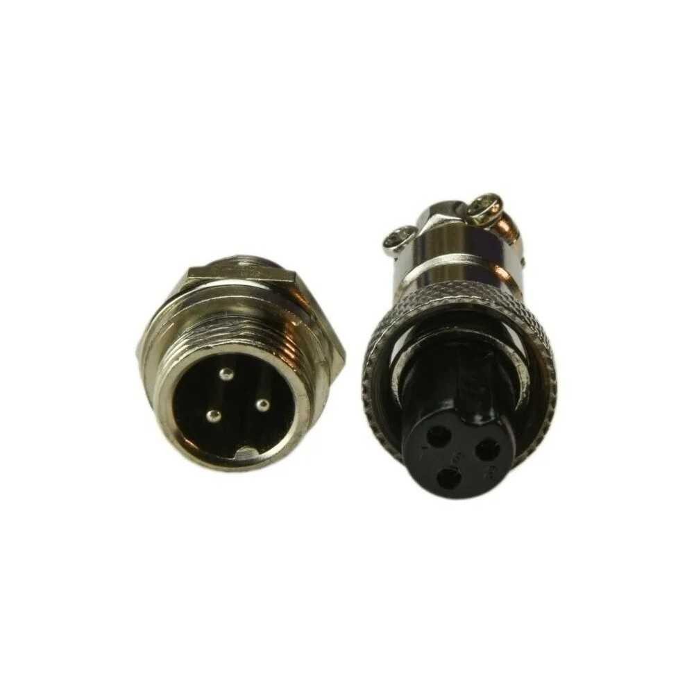 Conector Terminal De Aviación GX16 3 Pines Metal Circular Cnc (Cable-Pared)