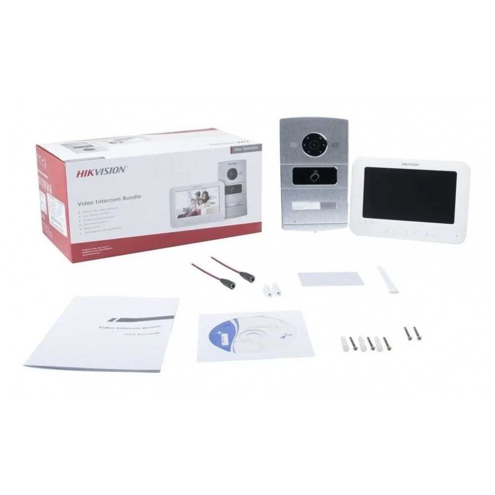 Kit De Videoportero IP Pantalla 1.3MP Touch APP Hik-connect Tarjetas