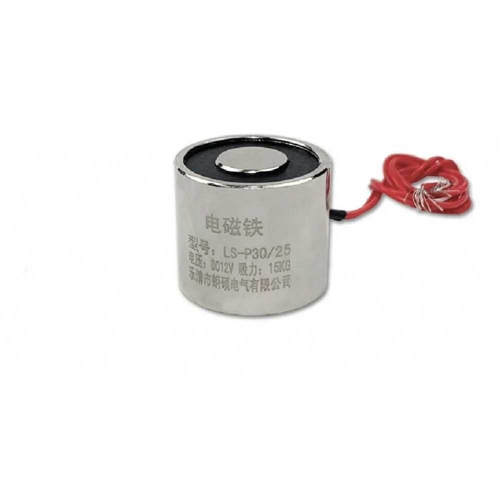 Electroimán Electromagneto LS-P30/25 12V Levanta 15kg