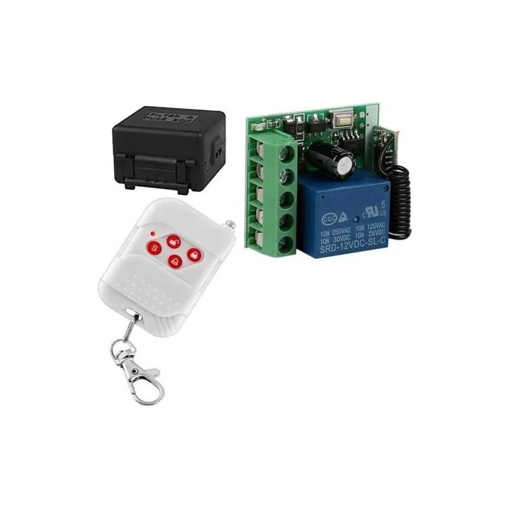 Kit Módulo Relevador Inalámbrico 433 MHz 1ch Control Blanco
