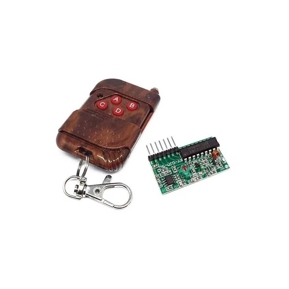 Control Remoto RF 4Ch + Módulo Receptor Radio Frecuencia 315MHz