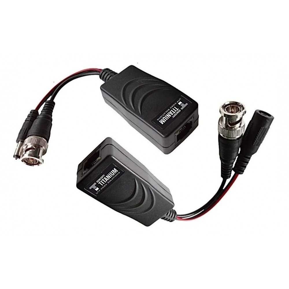 Transceptores Balun Activos HD 12V/24V HD 4K 5MP TT-101PV Turbo Par Epcom