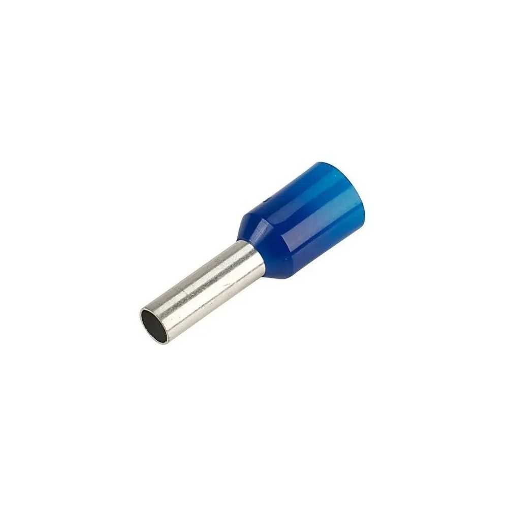 100x Terminales Ferrules Cal 22 AWG Cilíndricas Eléctricas Aisladas Cable E0508 AZUL