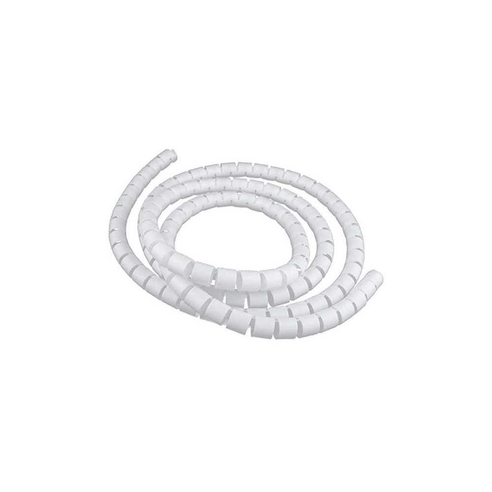 Sujetador Organizador Cables Espiral 8mm x 10m Blanco