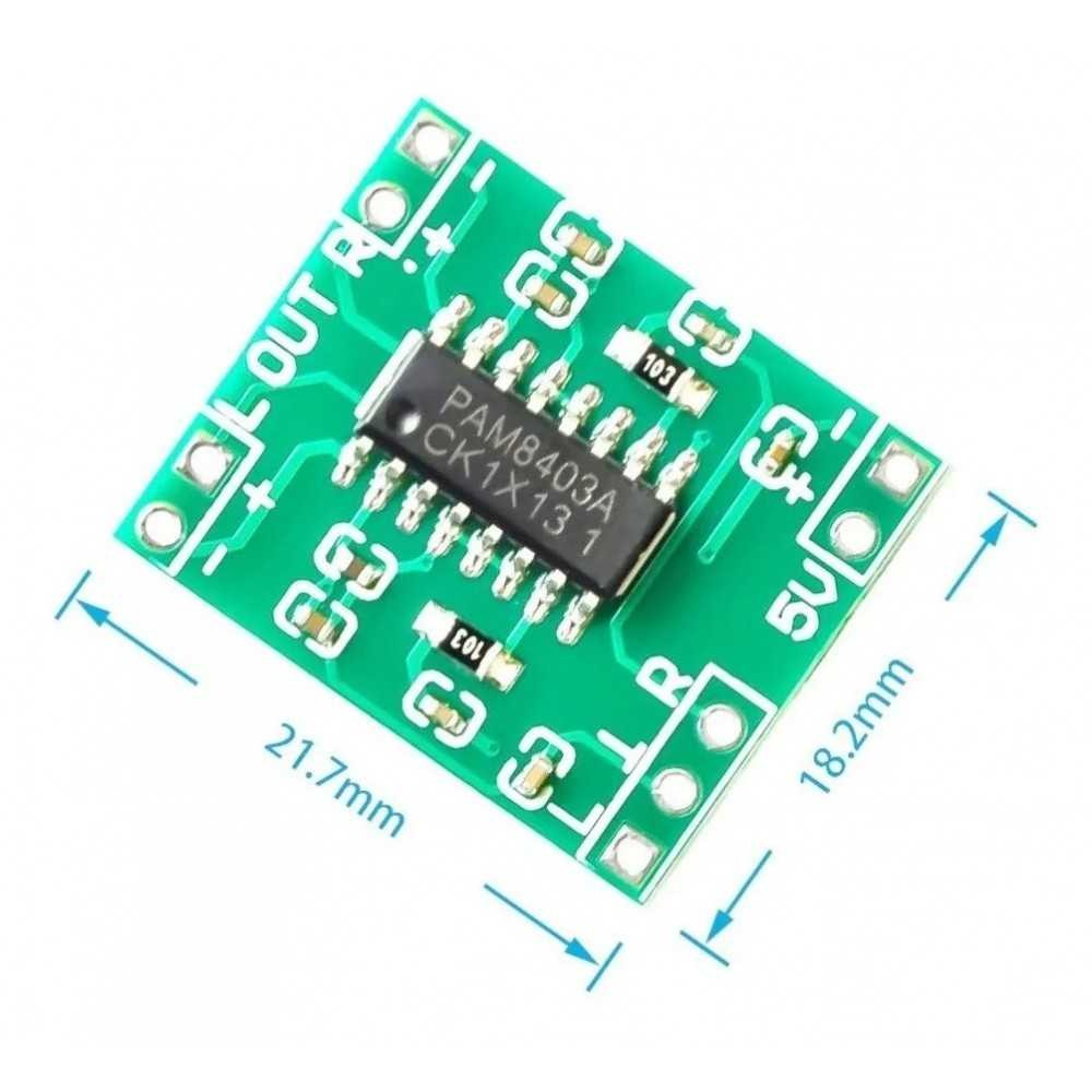 Modulo Pam8403 Mini Amplificador De Audio 2x3w 5V