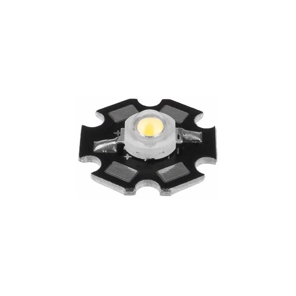 LED SMD 3W Blanco Frío 6500K Con Disipador Para Acuario Pecera Lámpara