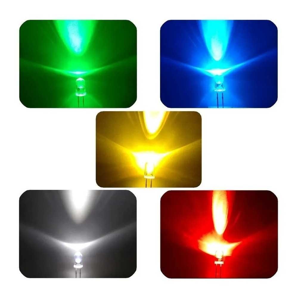 Kit De 100 Leds Ultrabrillantes De 5mm Colores Variados